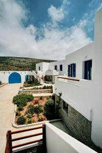 a view from a balcony of a building at Amorgion Village in Katapola