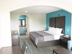 Postel nebo postele na pokoji v ubytování Americas Best Value Inn & Suites Mont Belvieu Houston