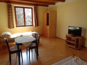 TV a/nebo společenská místnost v ubytování Apartments Himmelreich