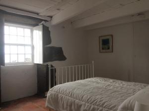 a bedroom with a bed and a window at Casa do Ginjal in Santo Antonio