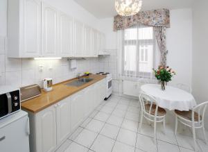 Kuchyň nebo kuchyňský kout v ubytování Apartman Moravska