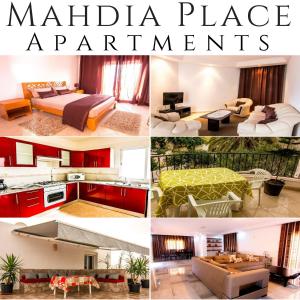 a collage of photos of a marriott place apartments at Mahdia Place Apartments in Mahdia