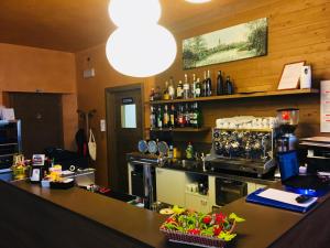 a kitchen with a counter and a counter top at Carpe Diem Countryhouse in Cesarolo