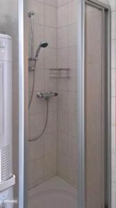 ヴィンターベルクにあるGemütlicher Ferienwohnung in Niedersfeld bei Winterberg, kostenloses WLANのバスルーム(シャワー、シャワーヘッド付)が備わります。