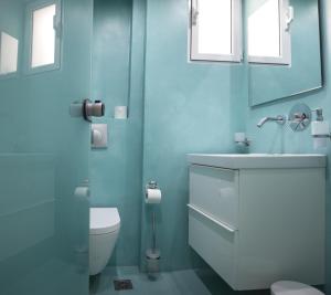 A bathroom at Anemomiloi Studios