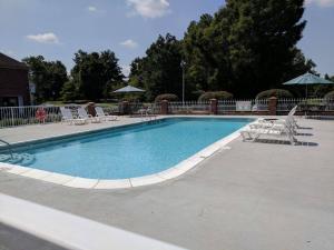 a large swimming pool with lounge chairs at Old Bardstown Inn in Bardstown