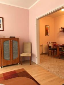 A seating area at Klára appartman Még 7 kép