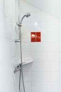 una ducha con cabezal de ducha en un baño en 2 Charmants logements * CHARMANT GITE COLMAR *, en Colmar 61 fotos más