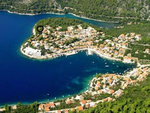 an aerial view of a small island in a body of water at Ancila in Brna