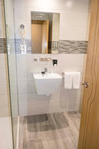 Koupelna v ubytování Hotel Simancas