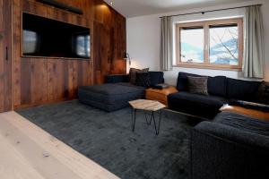 Ruang duduk di Alpin Penthouse Hollersbach