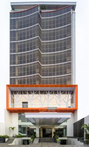 an external view of a building at Grand G7 Hotel Kemayoran in Jakarta