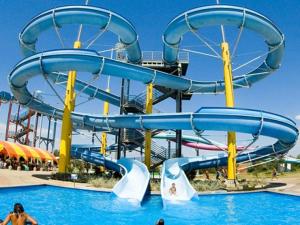 a water slide at a water park at Nicla 3 in Fiorino