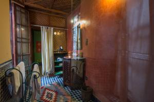 a bathroom with a shower and a sink in a room at Riad Dar Cordoba in Fès
