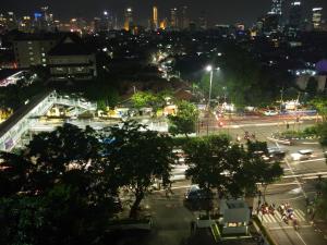 Nespecifikovaný výhled na destinaci Jakarta nebo výhled na město při pohledu z hotelu