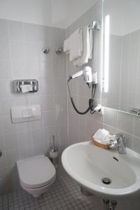 Koupelna v ubytování Hotel Edel Weiss