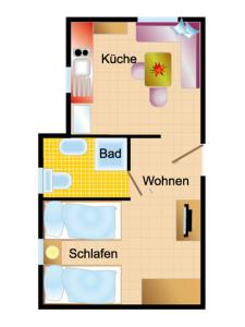 a floor plan of a house with a bathroom at Haus Ostseestrand36 in Timmendorfer Strand