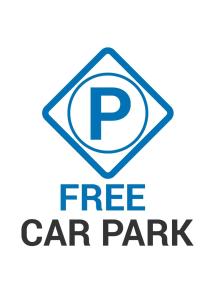 a free car park logo with the words free car park at Caversham B&B in Perth +6 photos