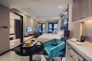 مطبخ أو مطبخ صغير في Pan Pacific Tianjin