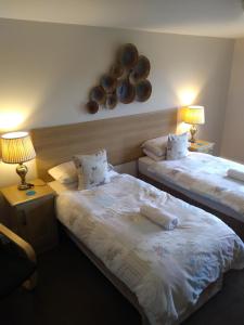 Un pat sau paturi într-o cameră la Tollyrose Country House