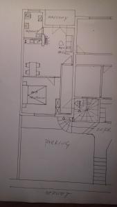 a drawing of a floor plan of a house at Apartment Buic in Pula