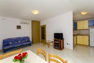 Televízia a/alebo spoločenská miestnosť v ubytovaní Apartments Krusica
