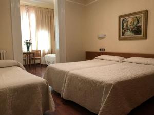 Postel nebo postele na pokoji v ubytování Hotel Pelayo