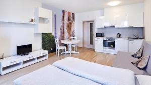 Kuchyňa alebo kuchynka v ubytovaní Garden Towers Apartments