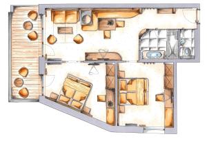 Plan piętra w obiekcie Hotel Sägerhof