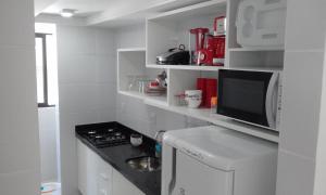 Кухня или мини-кухня в Flat no melhor do Cabo Branco
