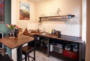 Η κουζίνα ή μικρή κουζίνα στο Übernachtenindresden