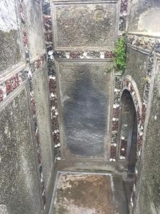 an overhead view of a stone wall with a window at Villa Eugenia in Livorno