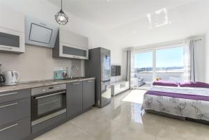 Kuchyň nebo kuchyňský kout v ubytování Apartment Srima