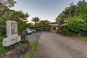 A garden outside Kookaburra Motel Yungaburra