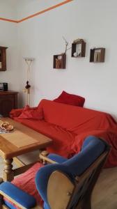Posezení v ubytování Heine Apartment-Friedegerns Fewo
