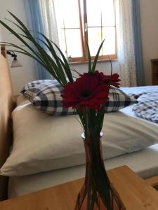 Postel nebo postele na pokoji v ubytování Ferienwohnung Gruber-Hansen
