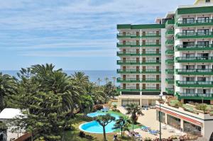 a view of a hotel with a pool and a resort at Sol Puerto de la Cruz Tenerife in Puerto de la Cruz