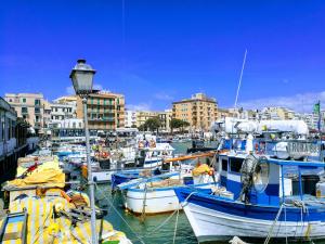 a bunch of boats are docked in a harbor at La CasAffittiera Apartments Group in Anzio