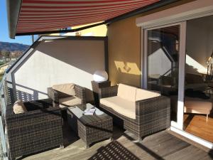 Balkon lub taras w obiekcie FeWo mit Seeblick