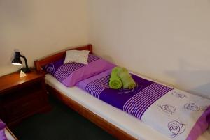 Postel nebo postele na pokoji v ubytování Hostel Humpolec