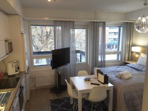 TV a/nebo společenská místnost v ubytování City Apartments With Balcony
