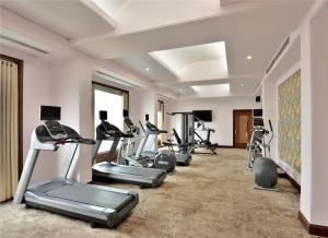 Fitness centrum a/nebo fitness zařízení v ubytování Radisson Noida