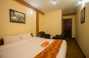 Ein Bett oder Betten in einem Zimmer der Unterkunft Langtang View Nagarkot Bed and Breakfast