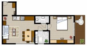Grunnteikning Appartements Hotel Gell