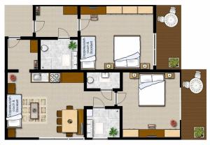 Grunnteikning Appartements Hotel Gell
