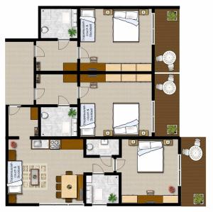 Grunnteikning Appartements Hotel Gell