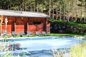 Zahrada ubytování Le Bristol Leukerbad