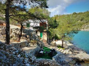 a house on the shore of a body of water at Holiday home Dumboka in Sali