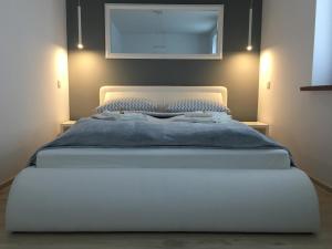 Tempat tidur dalam kamar di Apartamenty AP 8