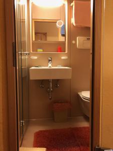 Koupelna v ubytování Hotel Waltraud Garni